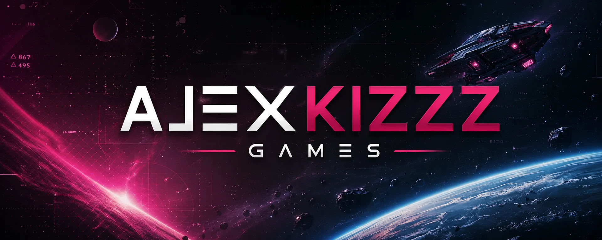 AlexKiZZZ Games sci-fi space banner